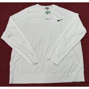 Nike Tiger Woods Men’s Golf Shirt XL White Long Sleeve Knit Lightweight NWT Read